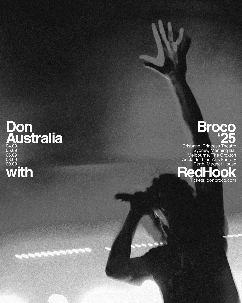 DONBROCO's tweet image. AUSTRALIA SEPTEMBER TOUR ON SALE NOW 🇦🇺 donbroco.com/live