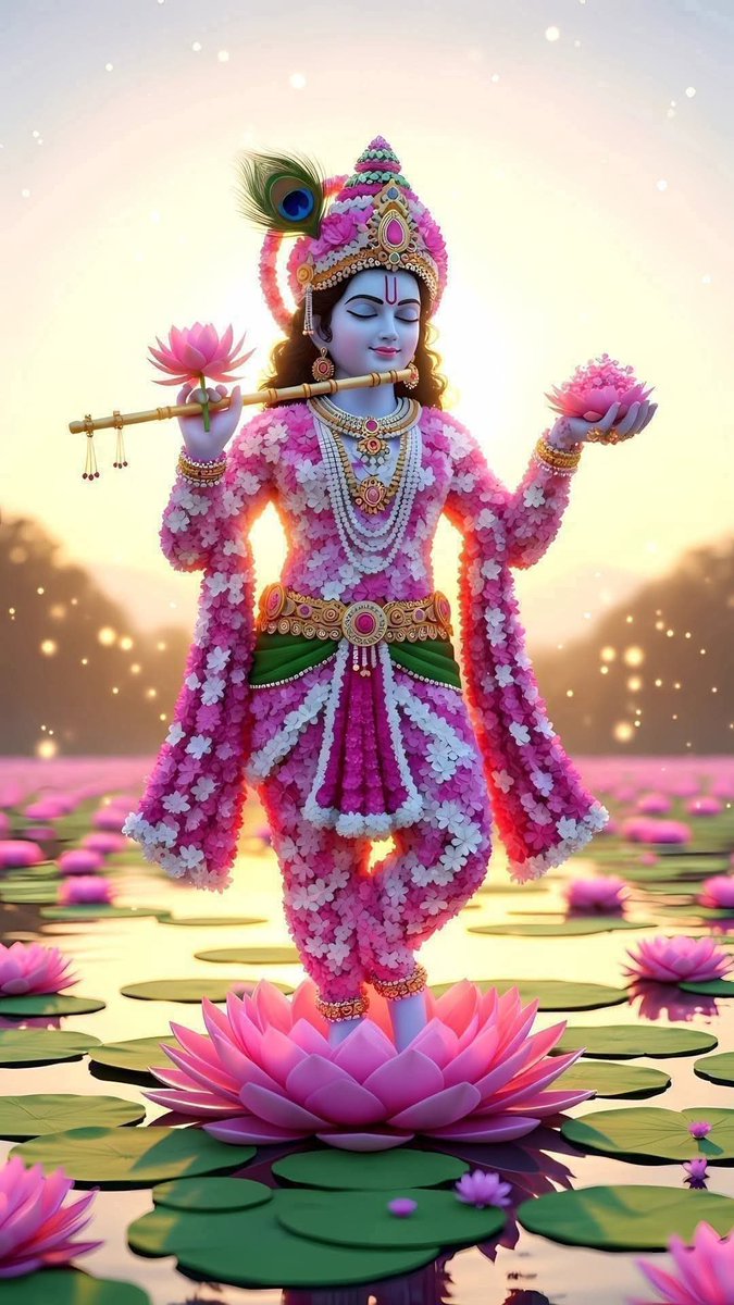 "जय श्री कृष्ण 🌿🪔🌿🙏🏼🌺