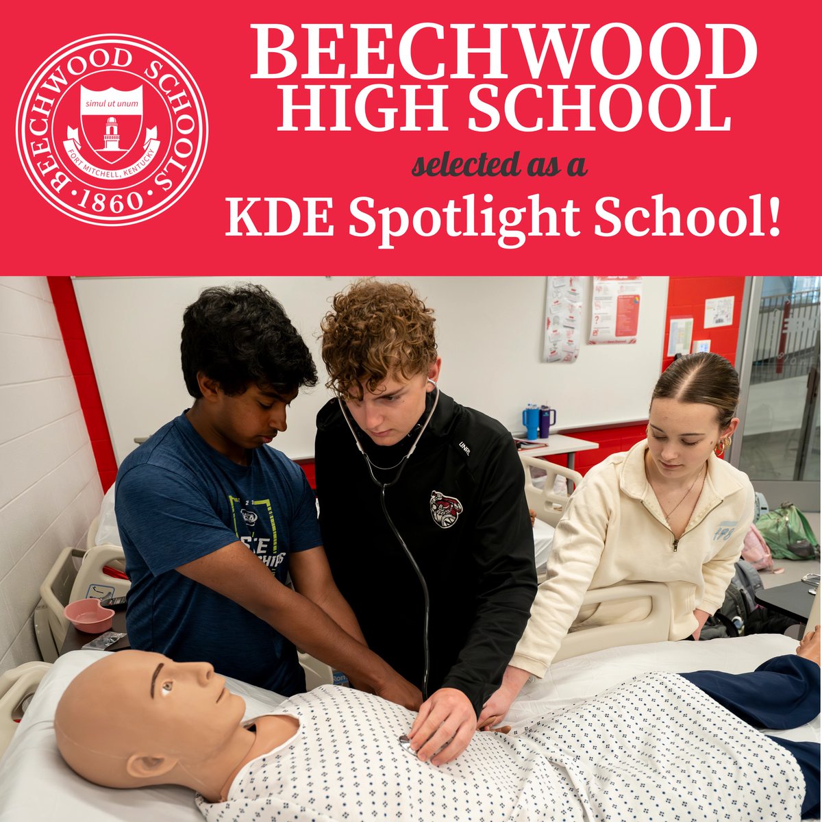 Big news! Beechwood High School has been named one of just 11 Spotlight Schools by the Kentucky Department of Education! 

This honor recognizes schools demonstrating exceptional academic performance, innovative practices, and a strong commitment to student success.
We’re