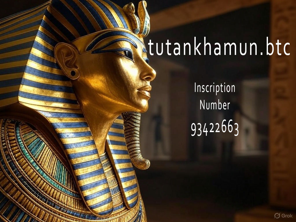 tutankhamun.btc  for sale 0.05 
magiceden.io/ordinals/item-…
tutankhamun.btc! A unique domain registered on the Bitcoin blockchain using the Ordinals protocol, guaranteeing its authenticity and exclusivity. This name evokes the legendary Pharaoh Tutankhamun, a symbol of history,