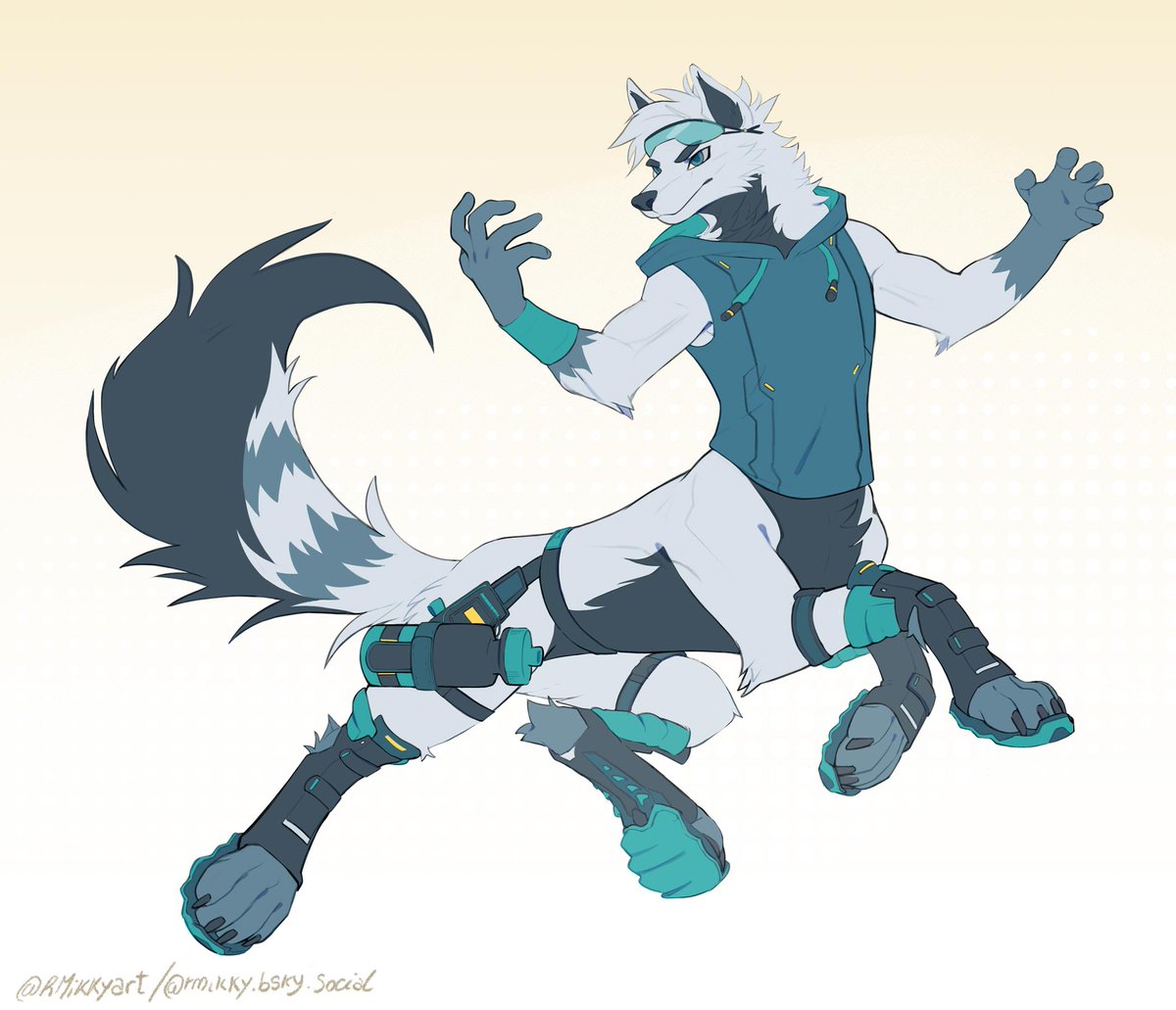 RMikkyart's tweet image. First time drawing a foxtaur! I thought the anatomy would be tricky, but I actually had a lot of fun with it!
Flat colored sketch commish to anon!