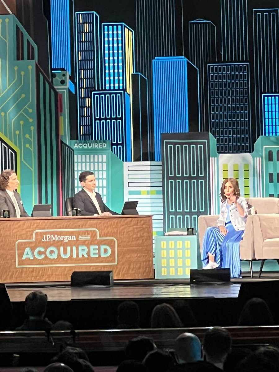 BenMullin's tweet image. .@nytimes CEO Meredith Kopit Levien being interviewed by @AcquiredFM at Radio City Music Hall, pushes back on a Q about newsroom bias against tech: “Many of the big tech companies that shape the information ecosystem have the power and influence to drive profound change in…
