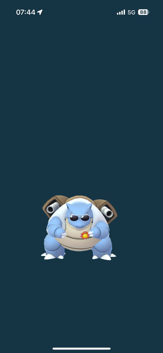 DaryGoTH's tweet photo. First #MegaBlastoise from my Sun-glasses best bud! So sad he doesnt get to keep his cool glasses in the mega form!! #PokemonGo #PokemonGoTH #ポケモンGO #โปเกมอนโก #MegaEvolution #PokemonGoWaterFestival https://t.co/q0uSQGgpCk
