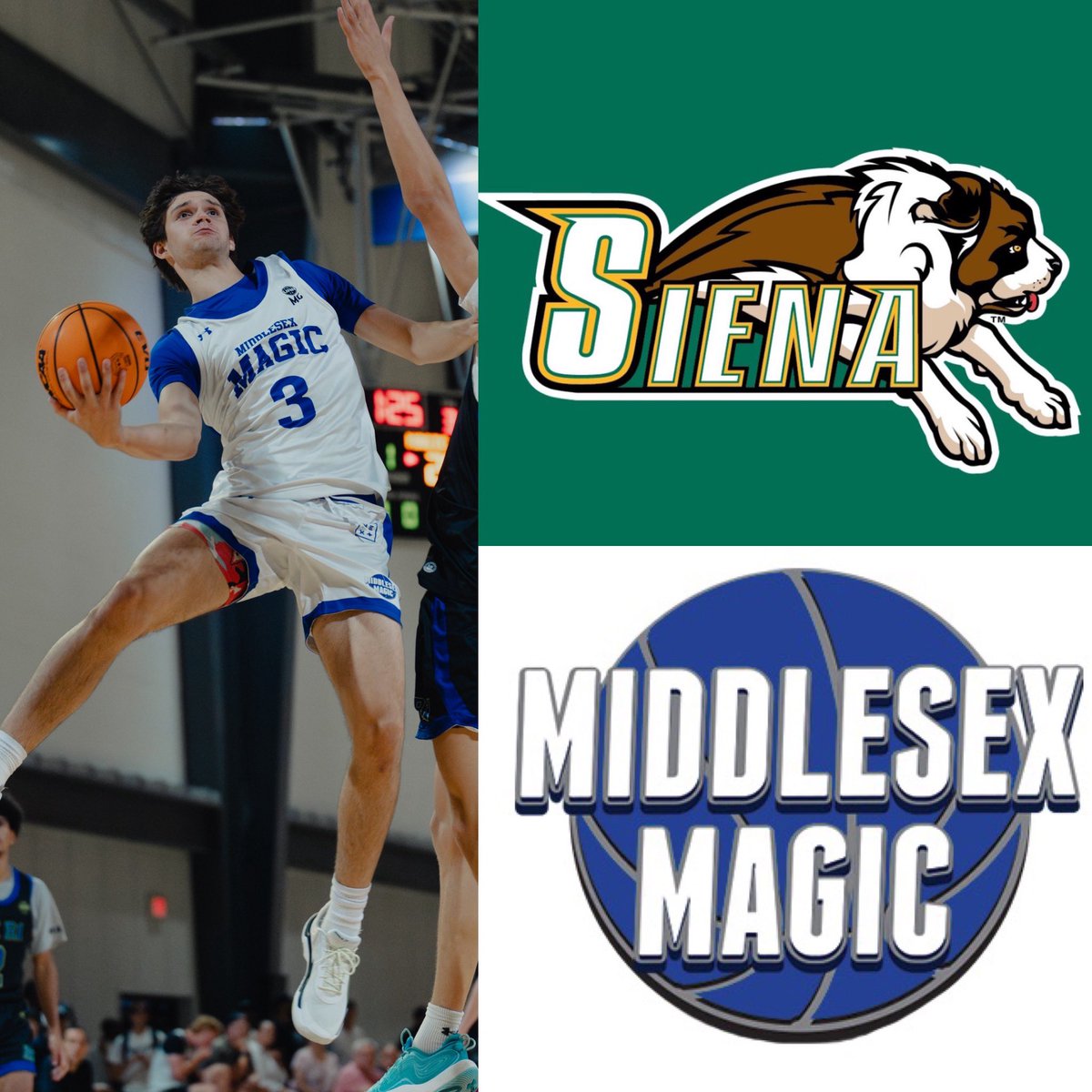 Congratulations to Magic and Worcester Academy 6‘6 2027 Cole Blackburn on receiving a scholarship offer from Siena! #MagicFamily