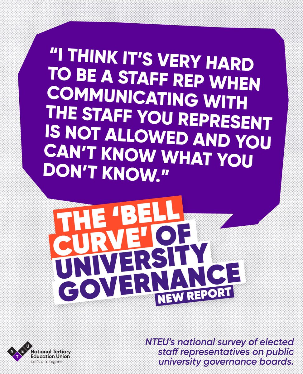NTEUnion's tweet image. Staff and student voices are consistently ignored while leadership bodies enable insecure work, wage theft, job cuts and executive excess to flourish.
Read and share our new report: nteu.info/bellcurve