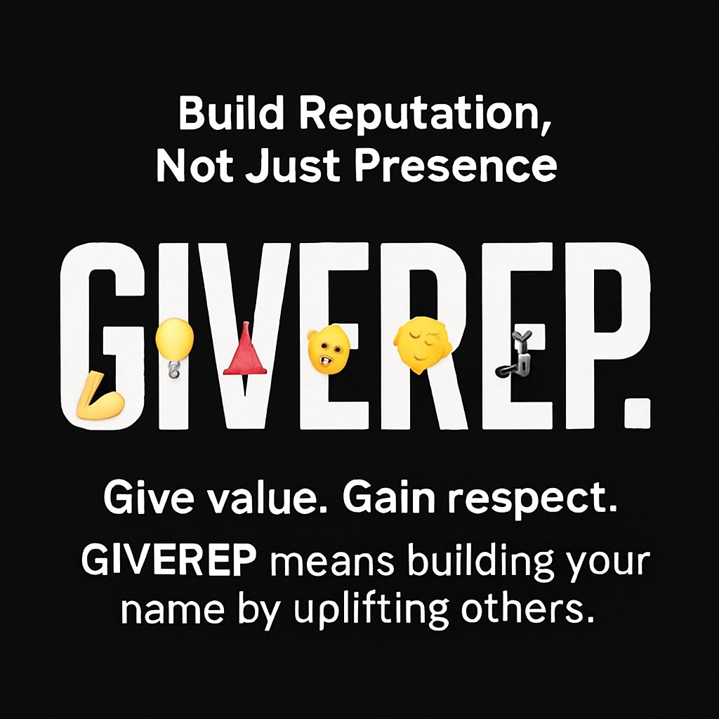 MisbahHayat1016's tweet photo. It’s not just about showing up — it’s about showing VALUE. 💪✨ #GIVEREP isn’t a brand, it’s a mindset. Uplift others, earn your name. #BuildReputation #GiveValue #GainRespect 💯 https://t.co/MLjVYNdqbq