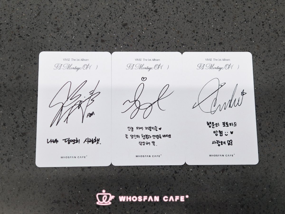 #WhosfanCafe☕ #WhosfanCafe_Today

후즈팬 카페에서 나만의 포토카드와 포스터 속
💌VIVIZ의 메시지💌를 확인해보세요!

📍서울특별시 중구 을지로 264, 던던 동대문점 지하 1층 후즈팬 카페 동대문점

온라인🔗tinyurl.com/4y2xmy74

<a href="/VIVIZ_official/">VIVIZ</a> #VIVIZ #비비지
#A_Montage_of_()