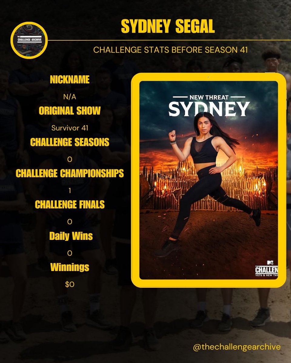 thechallengearc's tweet image. Survivor standout Sydney Segal joins The Challenge for the first time on Vets & New Threats! 🧠🔥
Can her strategic instincts carry her further than they did on Survivor 41?
#TheChallenge41 #SydneySegal