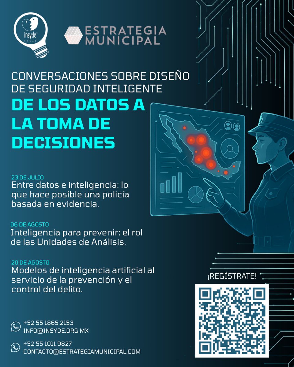 📊 Inteligencia de datos, análisis predictivo, prevención basada en evidencia.

Únete a la serie “De los datos a la toma de decisiones: Conversaciones sobre diseño de seguridad inteligente”, donde especialistas debatirán cómo transformar la información en acciones que mejoren la