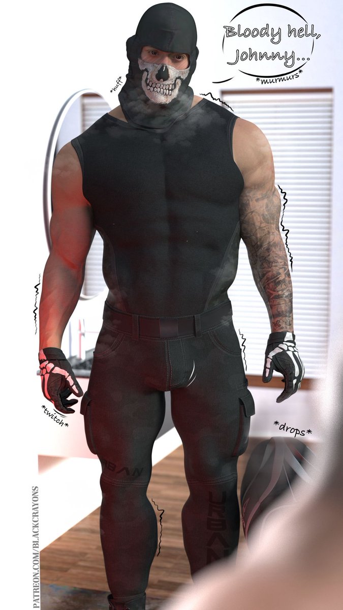 Teasing Soap~
Dedicated to <a href="/leafvvi/">Vi 🌱</a> 🎀

🧼 "Back home so early Lt...?"
💀 "Bloody hell, Johnny..."

Free 4k on my P@tre0n~ #GhostSoap #Ghoap #cod #CallofDuty