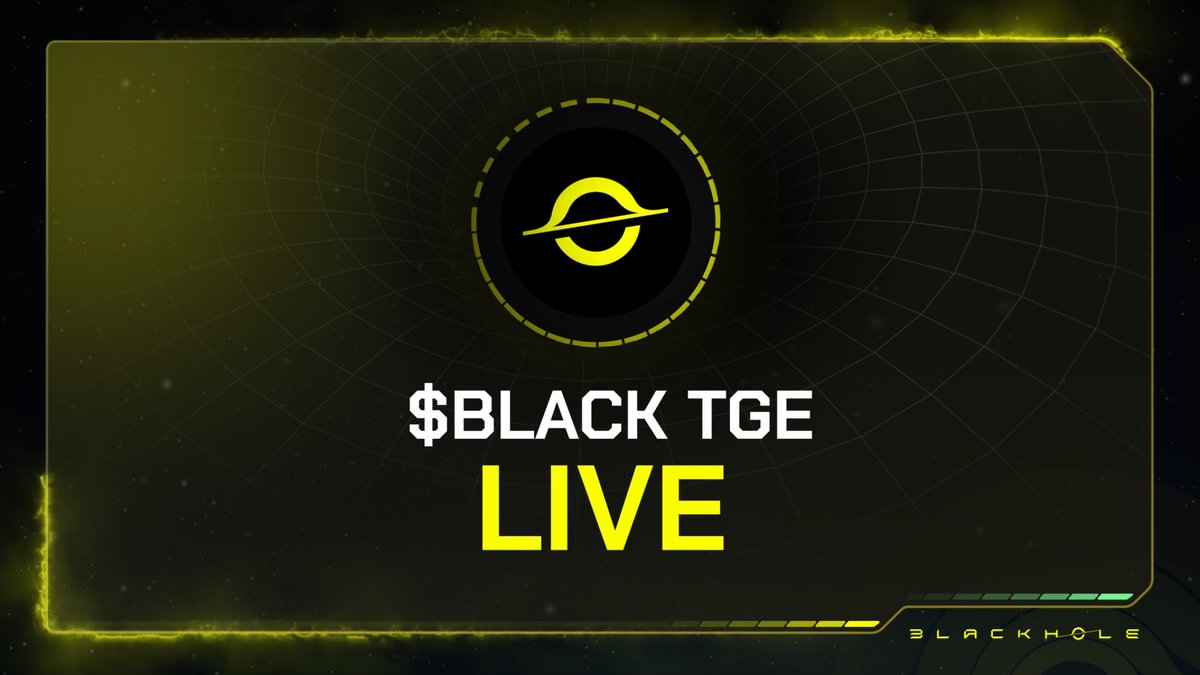 It’s finally time for $BLACK 

Token Address: 0xcd94a87696FAC69Edae3a70fE5725307Ae1c43f6

Start trading: blackhole.xyz/swap

Airdrop claim will be available shortly 

Notis on 🔔