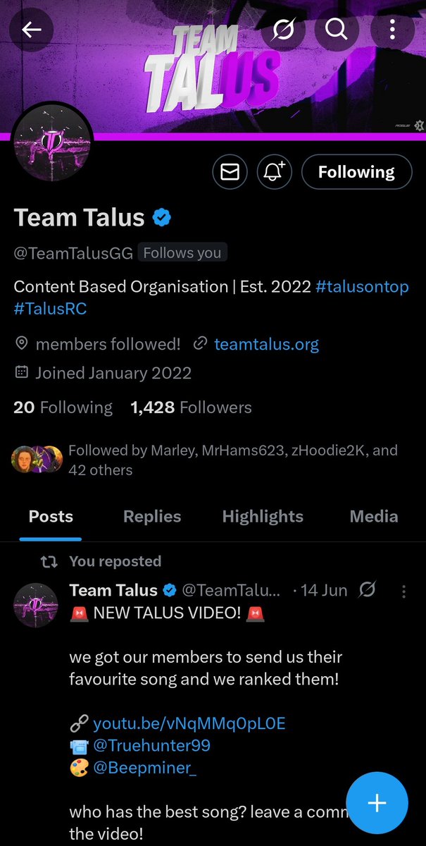 Just wanna say you guys should checkout <a href="/TeamTalusGG/">Team Talus</a> there the best team ever