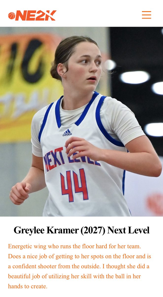 GreyleeKramer's tweet image. Thank you so much @NE2KHoops! I really appreciate the write up!
@NextLevelNKY @bbldystanghoops