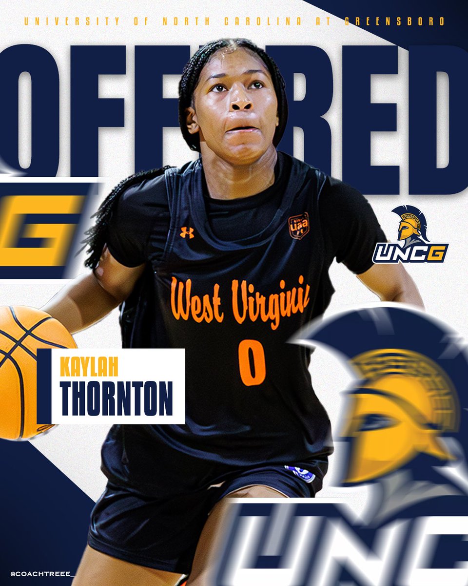 Kaylah Thornton ‘26 (<a href="/ThorntonKaylah/">Kaylah Thornton</a>) has picked up an offer from UNCG!

#WVThunderFam | ⚡️⚡️