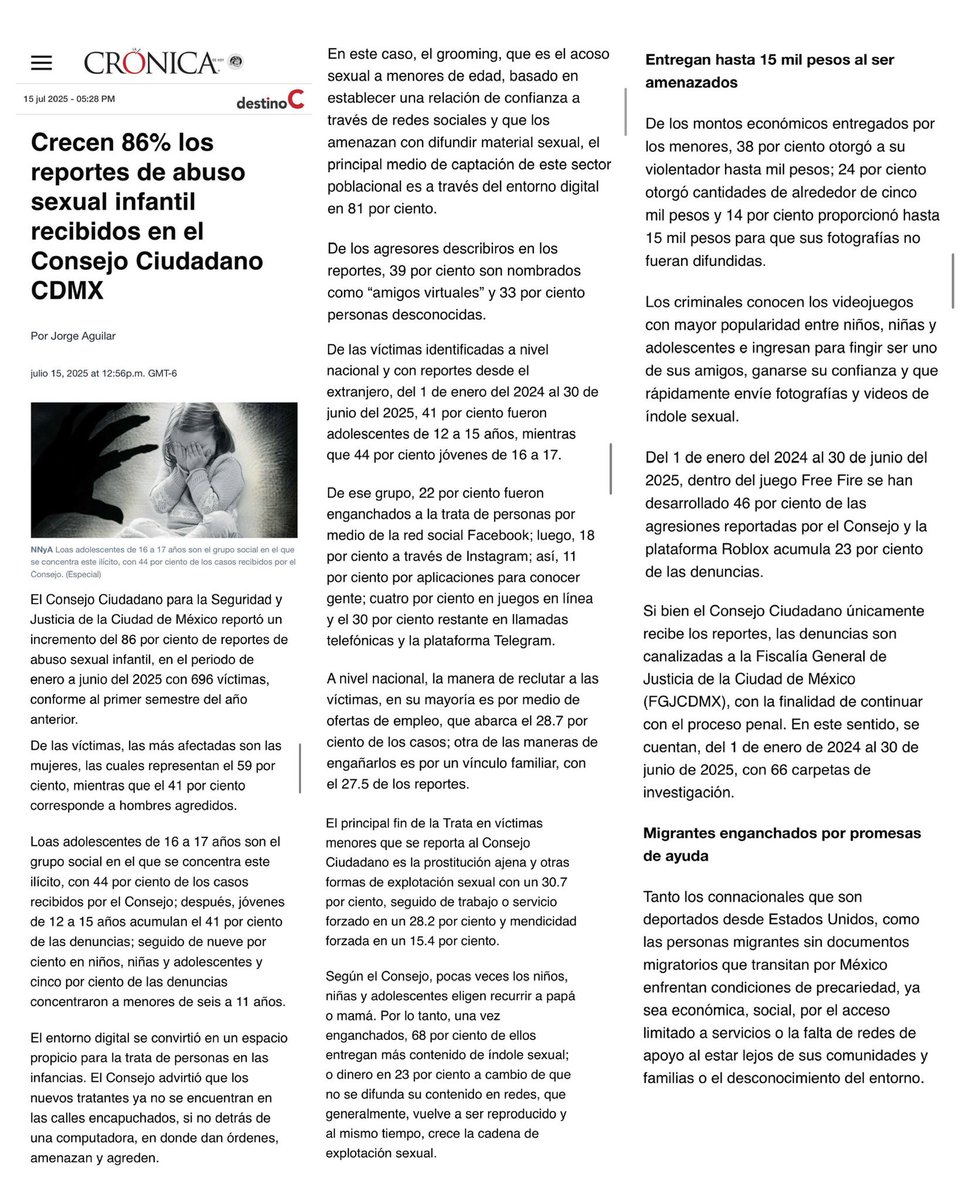 #ElConsejo informó que el 62% de las víctimas de trata son mujeres y niñas. Muchas de ellas fueron atraídas por falsas promesas de amor, empleo o inclusive por sus propios familiares. La #Trata de Personas sigue siendo una forma común de violencia.