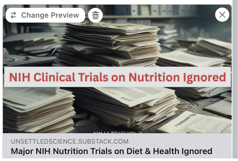 bigfatsurprise's tweet photo. Demonization of saturated fats is OVER. Time to stop fixating on them. 
@NIHDirector_Jay and @NIH should take note that we don't need any more studies of these fats. 
The hypothesis that saturated fat causes heart disease, dating from the late 1950s, has been tested in more than 76,000 people in randomized, well-controlled clinical trials. The results are that saturated fatty acids of any kind, even at 18% of total calories, do not cause cardiovascular or total mortality. The trials have long been ignored/dismissed. Check out this post to see their conclusions. And let's agree, it's time for any hypothesis about saturated fats and heart diseae to be retired. https://t.co/uIxiif5cKl