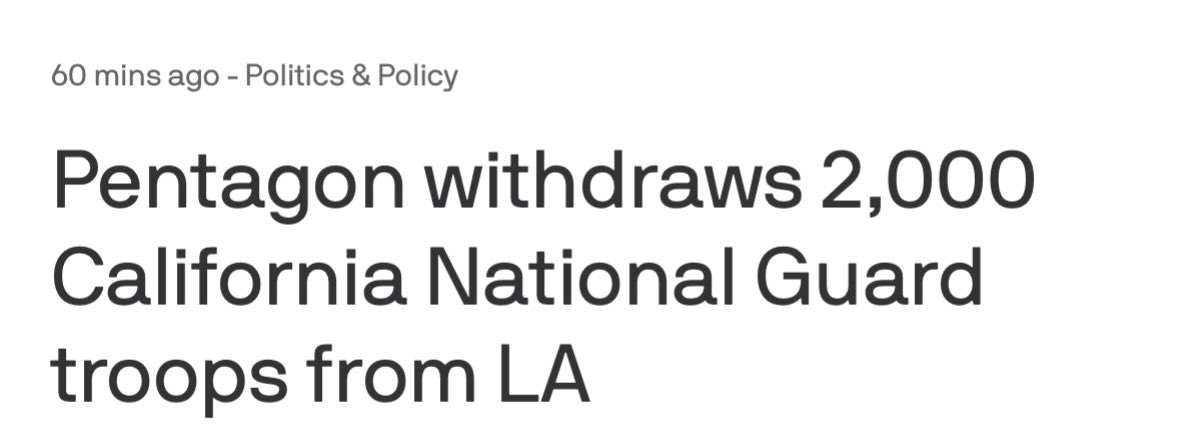 ilike_mike's tweet image. A step in the right direction, but nothing about this is normal or right. Time to end this unnecessary deployment and focus our energy on the National Guard’s work on making our communities more wildfire safe — not stoking chaos.
It’s time to send the Guard home.