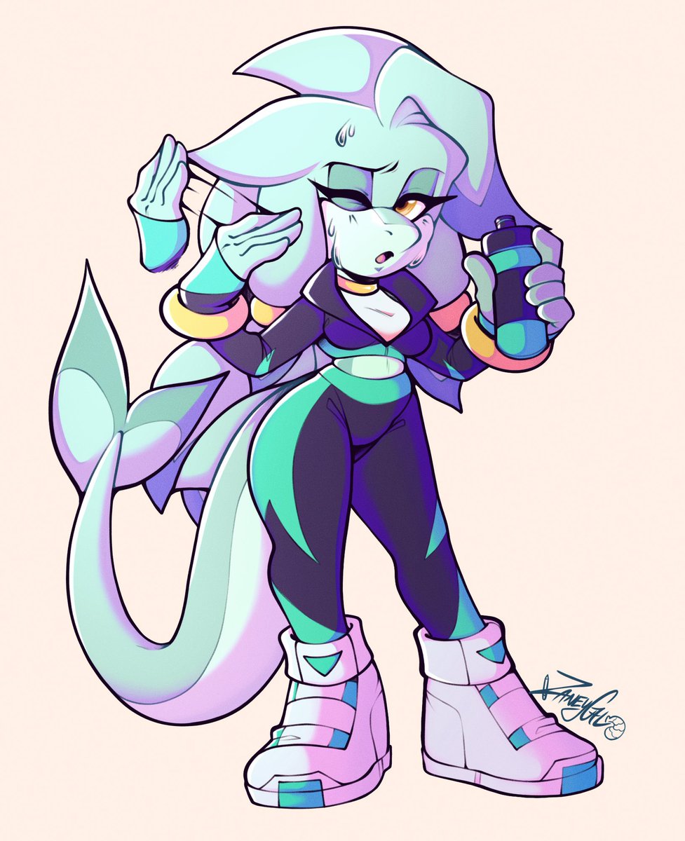 StrandedTangle2's tweet image. We are back! Life’s been very fun as of late. Have some Mint finishing up a work out! 

Massive thanks to @ZaneyGal for the com! She killed it.