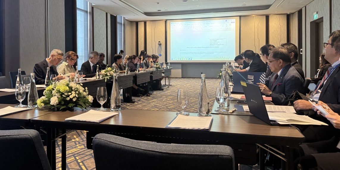 APECBiz's tweet image. The first of 3 drafting sessions completed work on the first batch of Letters to Sectoral Ministers. A few
more to go before tackling the 2025 Report to APEC Leaders, the culmination of ABAC’s work for the year.