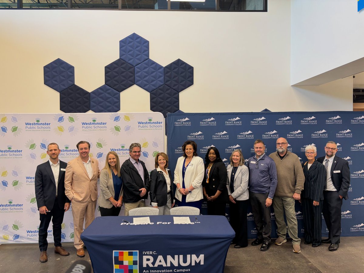 ShannonBird4CO's tweet image. Recently I joined FRCC & Westminster Public Schools as they signed a game-changing partnership at the Iver C. Ranum Innovation Campus to help students & adults advance their education & careers. Smart use of public funds with lasting community impact! 👏 #Education #Workforce