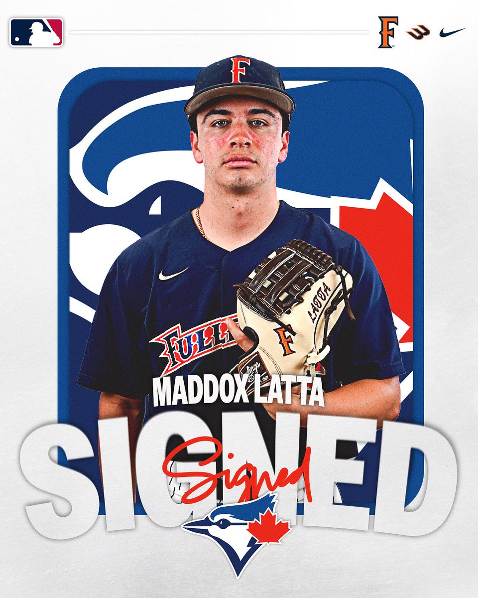 FullertonBSB's tweet image. Maddox Latta has signed a free agent contract with the Toronto Blue Jays! ✍️
#TusksUp