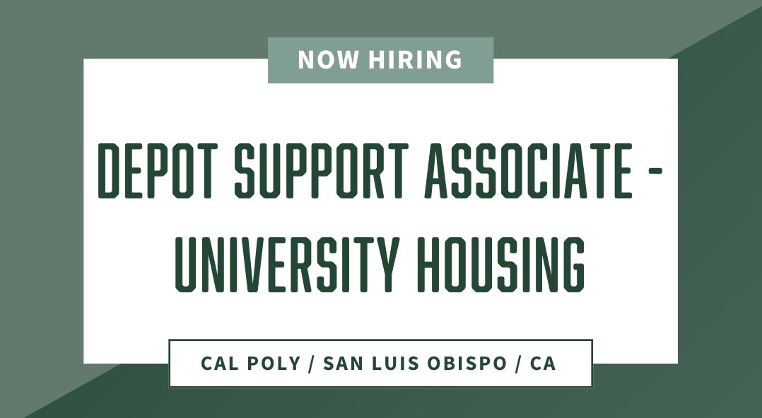 #NowHiring Depot Support Associate - University Housing. To see the full position description, click here: bit.ly/4k2ExCE