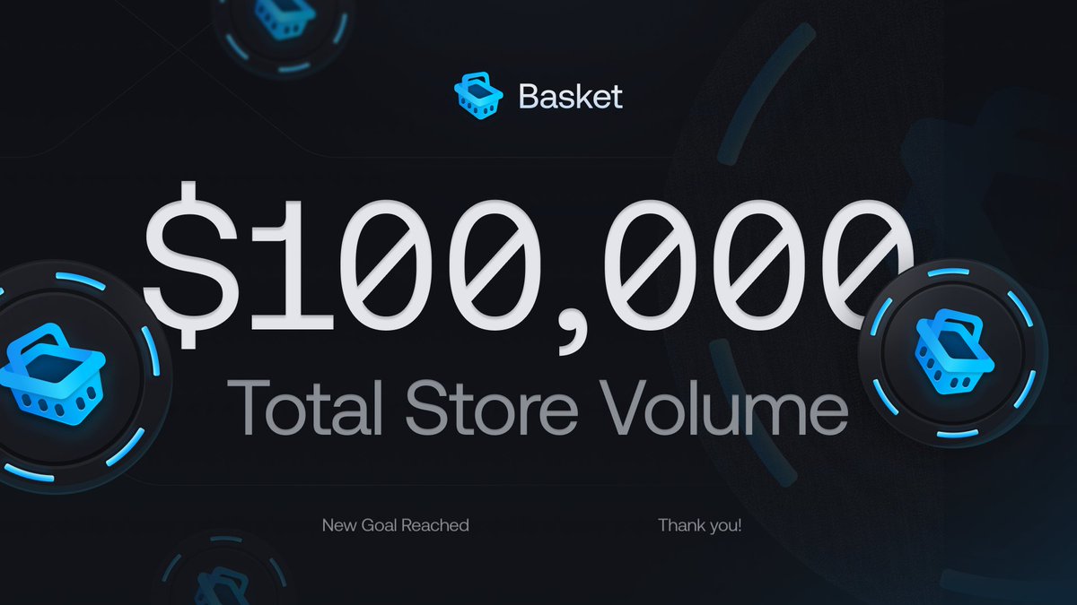 New Goal Reached @ basket.gg

• $100,000 Store Volume

Thank you!