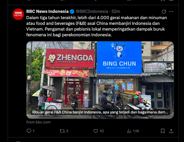 arman_dhani's tweet photo. Diinvasi China, direndahkan Amerika Serikat. Datanya diperjualbelikan hacker, masyarakatnya keracunan MBG, jutaan sarjana nganggur susah cari kerja. Tapi kita bangsa yang besar. Besar. BEESAR YES MISTER BESARRRR https://t.co/MTI1VO1gyx