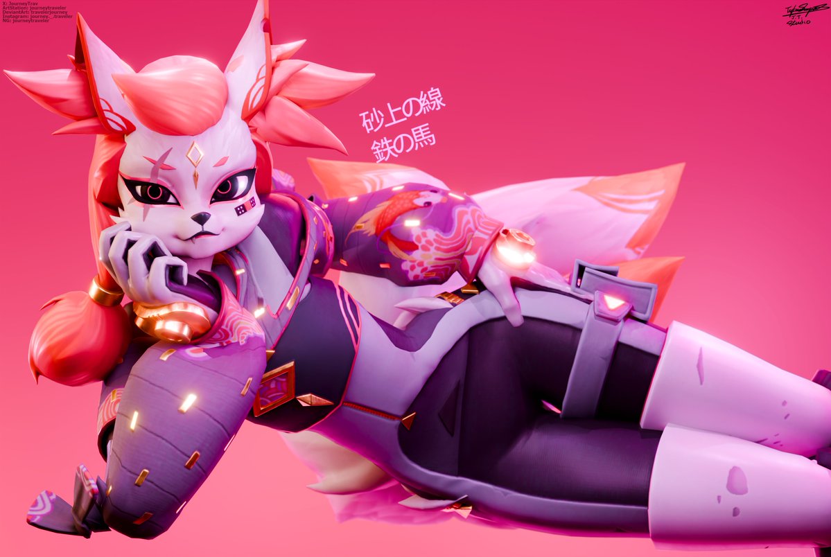 JourneyTrav's tweet image. someone told me to do the pose with kimiko
#Fortnite #FortniteArt