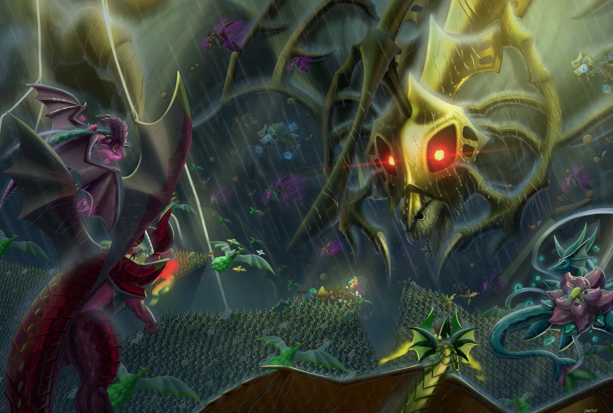 CookieRun's tweet image. The final battle rages on! 🐉

Fan art by @_zenical