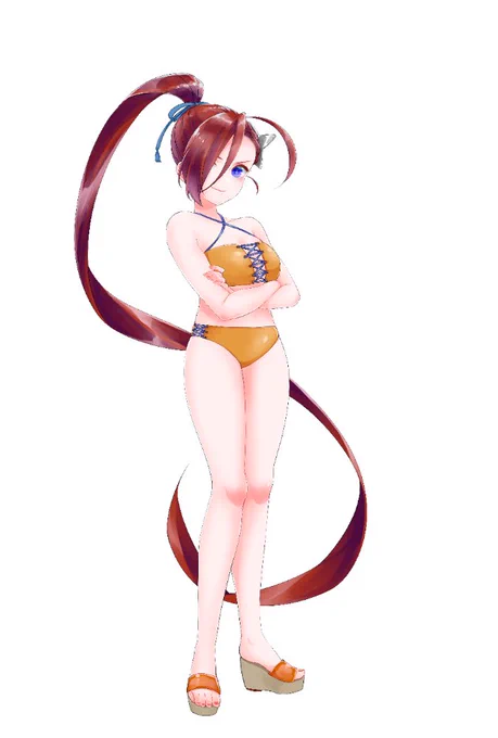 しのびちゃんの水着姿は可愛いかっこいいですね(〃'▽'〃) #水着