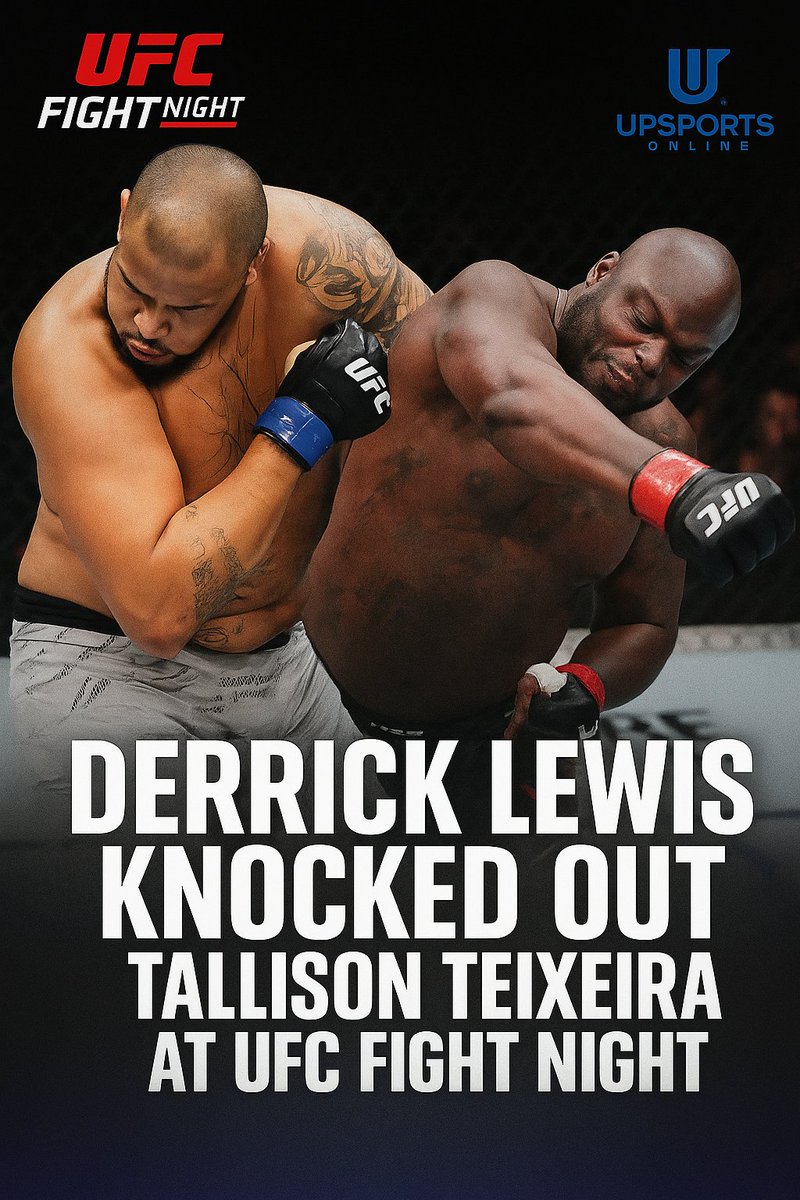 SUpperEchelon's tweet photo. ⏱️ 35 seconds was all it took!
Derrick Lewis wasted no time, delivering a brutal KO to Tallison Teixeira in record fashion.
The octagon barely had time to heat up before it was all over.

#UFCKnockout #BlackBeast #LewisVsTeixeira #UpsportsOnline https://t.co/hjq88E7GEp