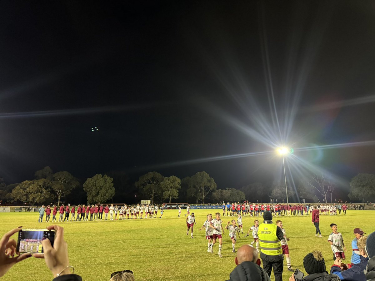 Fantastic night - and a huge crowd - at Playford Patriots Soccer Club for the friendly with <a href="/AdelaideUnited/">Adelaide United</a> last night.

This club has come a long way since <a href="/jimmyodenwalder/">Jimmy</a> played here for the under 12s, and there are bigger things in store. Stay tuned.