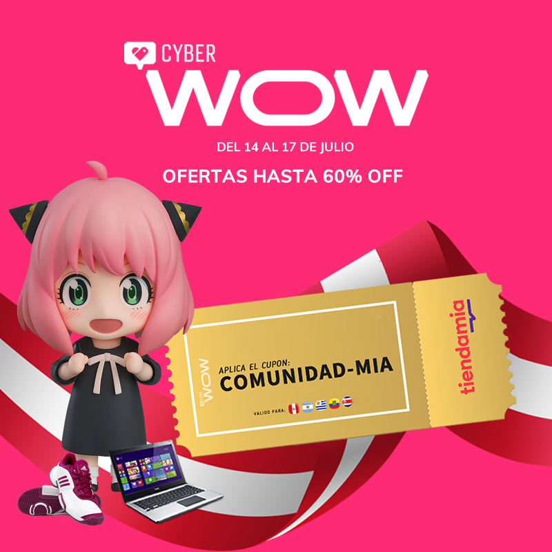 CuponTiendaMia's tweet image. 🇵🇪 ¡Arrancó el #CyberWOW en Tiendamia Perú!

🔥 Descuentos de 60% OFF en consolas, casacas, perfumes, calzado, laptops, parlantes ¡y más!

🎁 Usa el cupón: COMUNIDAD-MIA y consigue un descuentazo exclusivo.

👉 tiendamia.com/pe/cyberwow

 🥹 ¡Aprovecha antes que se acabe!  👉👈