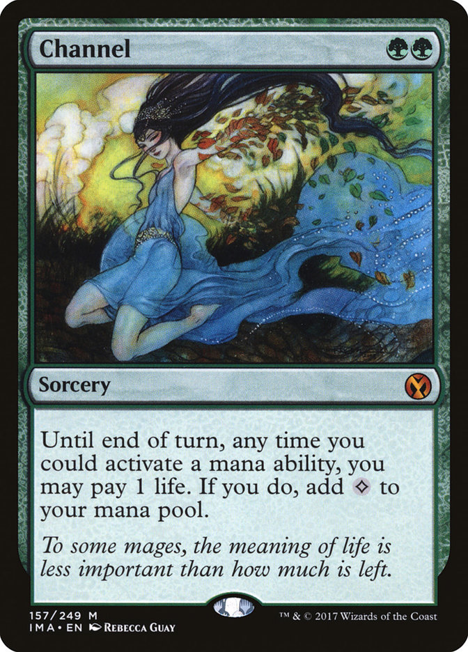 galaxyhap's tweet image. I have decided to ban Channel because the card can pull out massive plays that otherwise create certain problems. Cards like Ghalta, Primal Hunger, for example, can be exploited from its mana cost in a way that is unimaginable.

#MagicTheGathering #QuickBattle #NewFormat