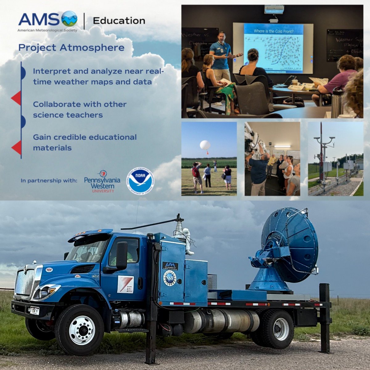 Doppler on Wheels (DOW) (@dowfacility) on Twitter photo Can I be in 2 places at once?
Why yes, I can 😁. Excited to be in KC for <a href="/ametsoc/">American Meteorological Society</a> Project Atmosphere to talk severe weather and mobile radar technology my favorite topics!)…and, of course, see what I look like before years of chips & candy coat the interior operator cab 😁 Can I be in 2 places at once?
Why yes, I can 😁. Excited to be in KC for <a href="/ametsoc/">American Meteorological Society</a> Project Atmosphere to talk severe weather and mobile radar technology my favorite topics!)…and, of course, see what I look like before years of chips & candy coat the interior operator cab 😁