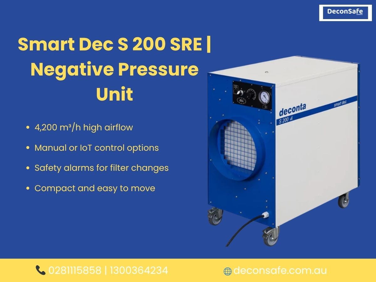 Decon_Safe's tweet photo. Looking for reliable negative pressure units? The Smart Dec S200 offers powerful airflow, smart controls & built-in safety features ideal for hazardous work environments.
๐ https://t.co/DXHTYCqtMT
โ๏ธ 02 8111 5858
#SmartDecS200 #DeconSafe #NegativePressureUnit #AsbestosRemoval https://t.co/pYrxrzA7BY