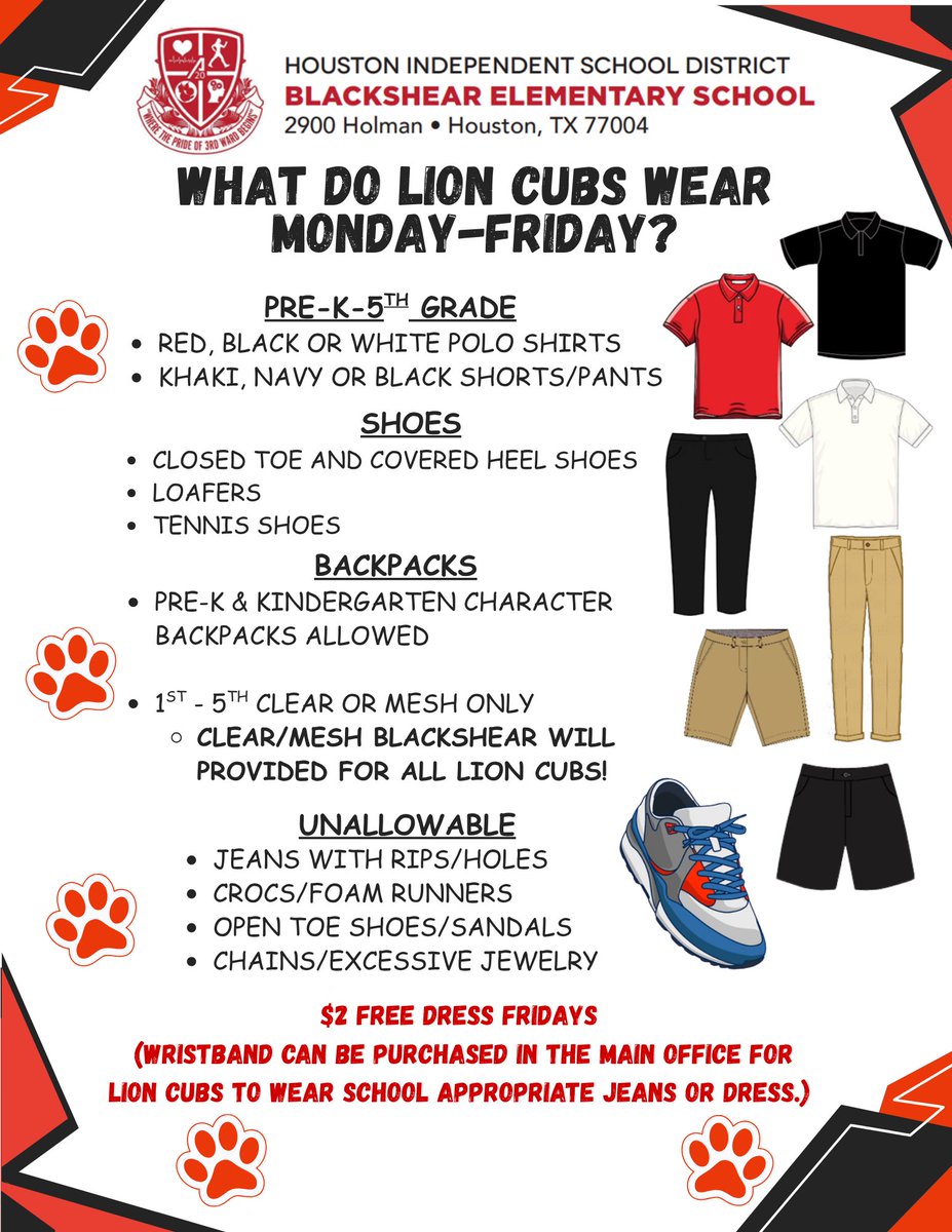 We are excited to welcome back our Lion Cubs 🦁to #TheDen for the 25-26 school year! Make sure you are dressed 👕🩳the part for the first day of school!