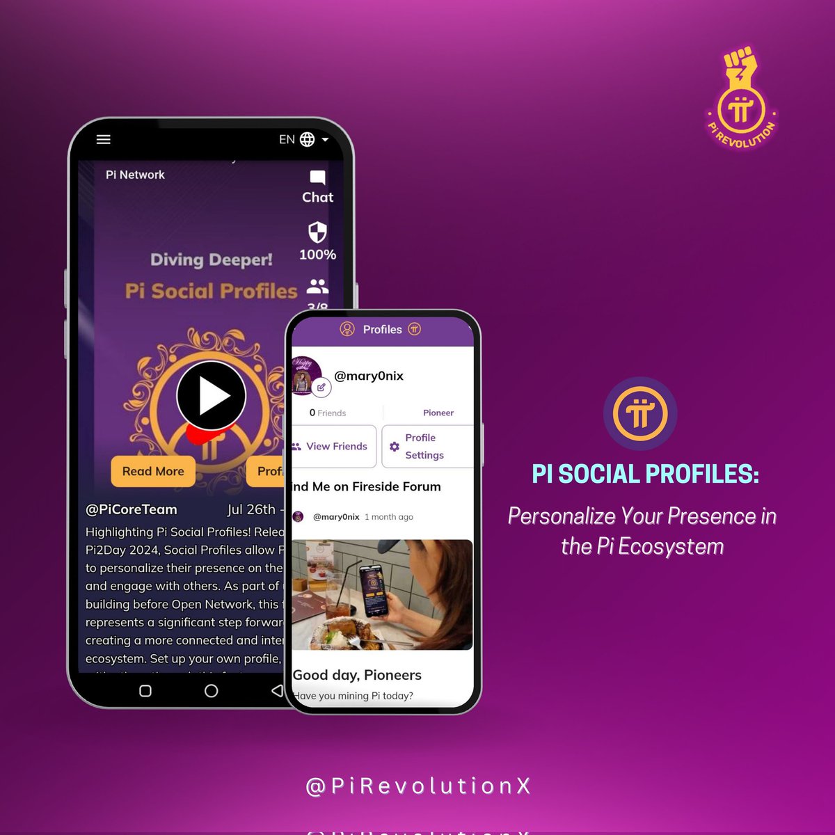 PiRevolutionX's tweet photo. 📢 Millions of Pioneers.
One network. One identity.
Now’s the perfect time to activate your Pi Social Profile. 🌐
Connect. Be seen. Build together.
🖍️ Drop your Pi username below 👇
❤️ Like & 🔁 Share to grow the graph.
#PiNetwork #Fireside #Firesideforum https://t.co/RGXCaNmucq