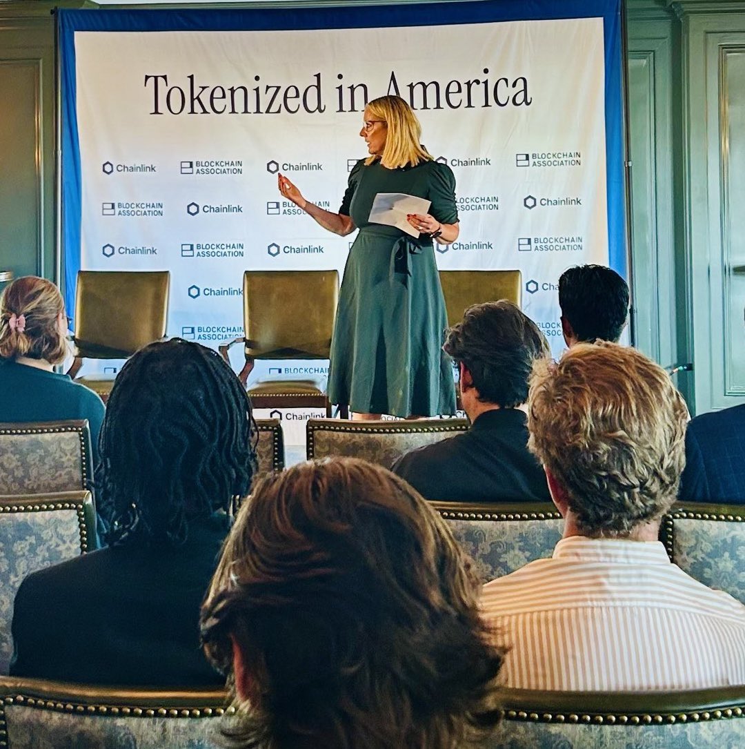 cmesi's tweet image. * CRYPTO WEEK *
Enjoyed the “Tokenized in America” reception at the Ned tonight hosted by @BlockchainAssn & @chainlink 🔥
It’s a packed week 🧡