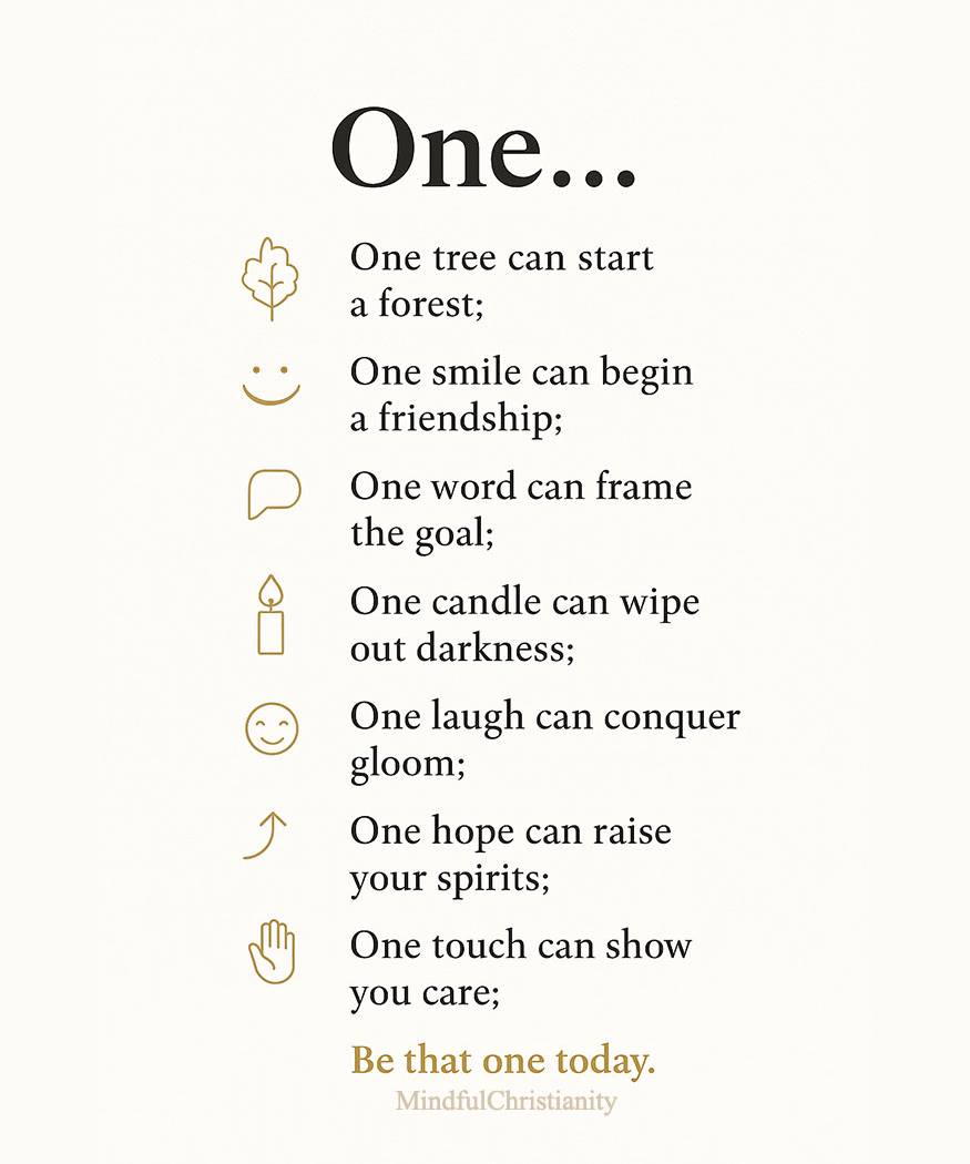 All it takes is the power of one...