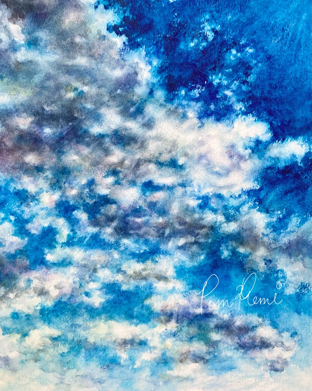 水彩画「雲行きの怪しい」 水彩画「雲行きの怪しい」