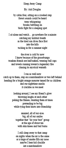 Written_In_Ash's tweet image. Here's a summer trigger for you... Sleep Away Camp #amwriting #WritingCommunity #poetrycommunity #poem #poetry #youth #memory #summer #camp #childhood