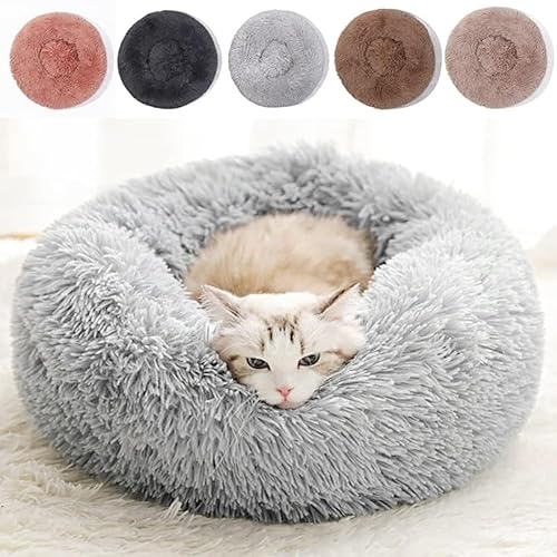 I just received Cat Beds for Indoor Cats - Cat Bed Washable 20/24 inches, Dog Beds for Small Medium Dogs, Anti Anxiety Round Fluffy Plush Faux Fur Cat Bed, Thick Bottom (Medium, Lig from JMack &amp; Shooby via Throne. Thank you! throne.com/cheebathehutt #Wishlist #Throne