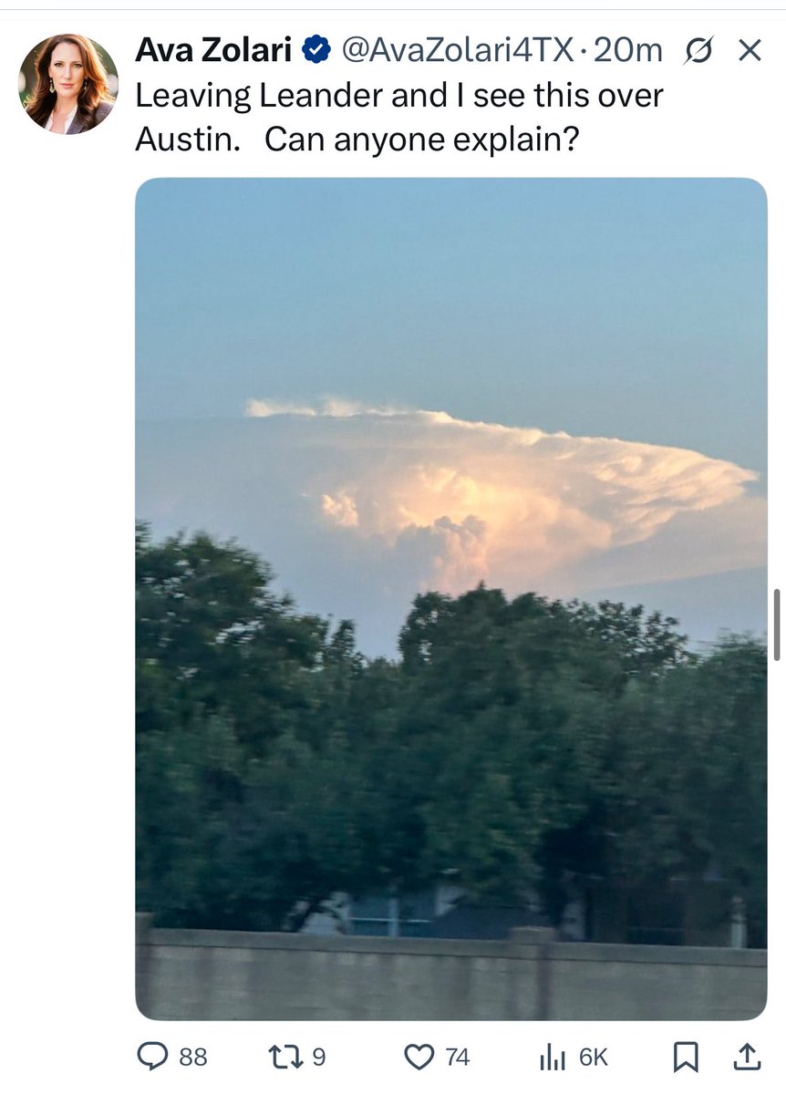 This person is running in the Republican primary against Dan Crenshaw. 

I am having a difficult time accepting that we are really going to have to start explaining clouds to people.
