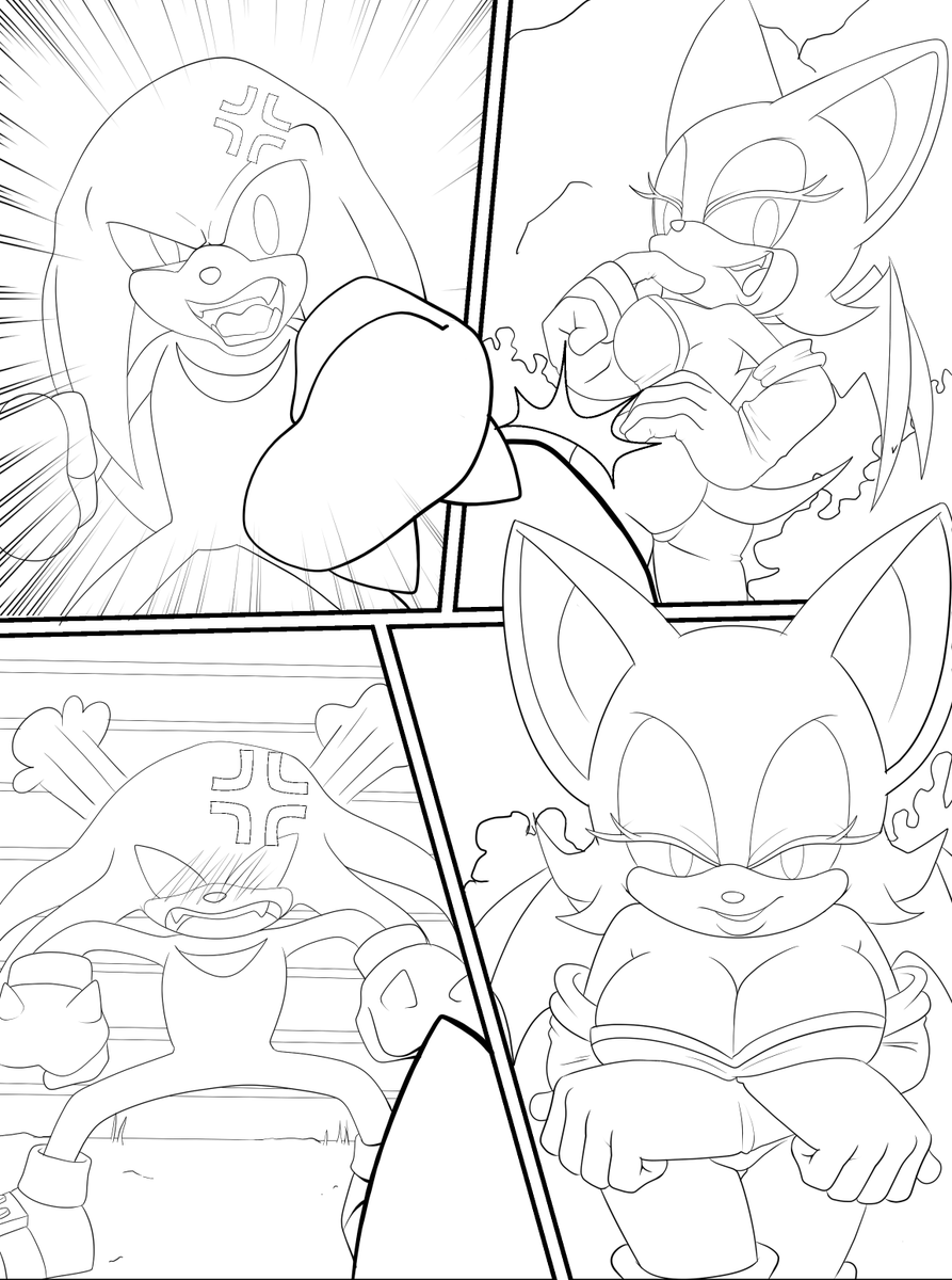cabo0331's tweet image. NSFW ALERT
mini comic rouge x knux that I never finished LMAO