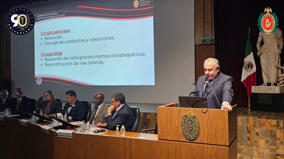 "Avances en cirugía hepato-pancreato-biliar"

Acad. Dr. Miguel Ángel Mercado Díaz.
Expresidente de la Academia Mexicana de Cirugía.

#90AñosSiendoAMG #AMG2025 #TradiciónYVanguardia #GastroTipsAMG