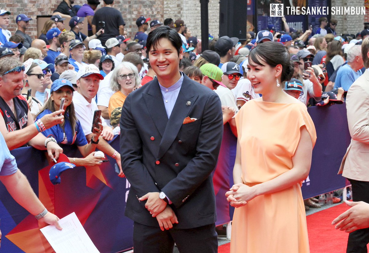 大谷夫妻のクローズアップ写真
