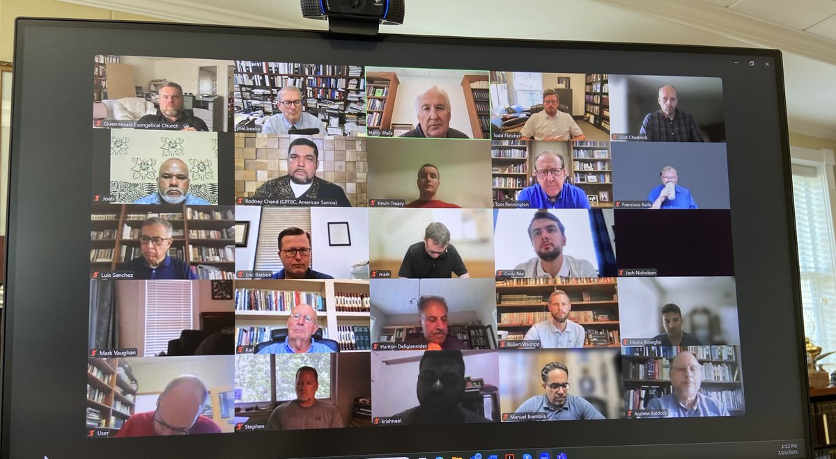 JoelBeeke's tweet image. I just completed a meeting with The Master’s Fellowship Monthly Zoom Call, which includes about 100 ministers (graduates of Master’s Seminary) who meet on-line once a month to encourage each other and to discuss various issues related to ministry (photo 2). For today’s topic, I…