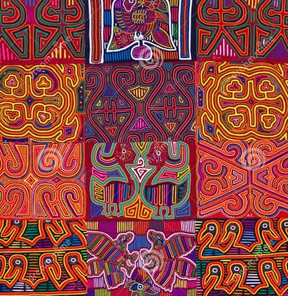 Molas, textiles using a reverse appliqué technique by women of the Indigenous Guna people, Panama #WomensArt